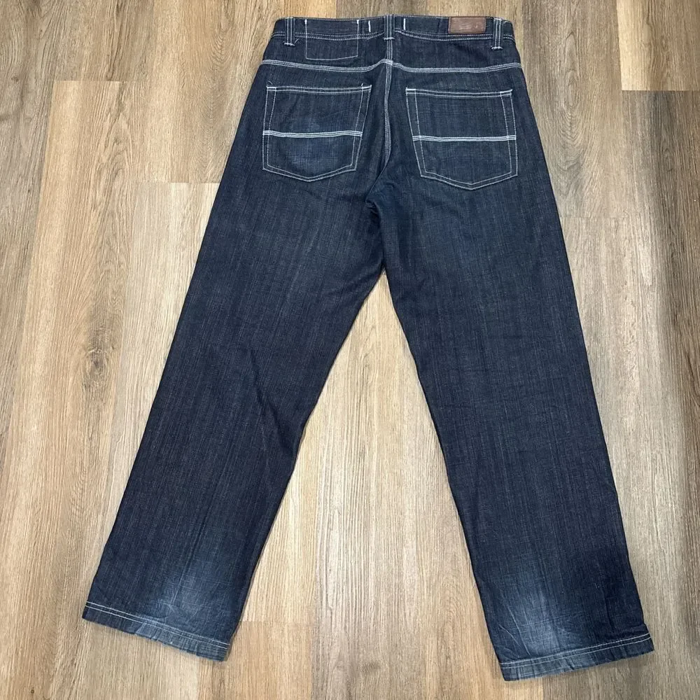 Rich Kids RK Jeans Mens 36x34‎ Blue Denim Pants 90s Hip Hop Baggy Y2K Vintage